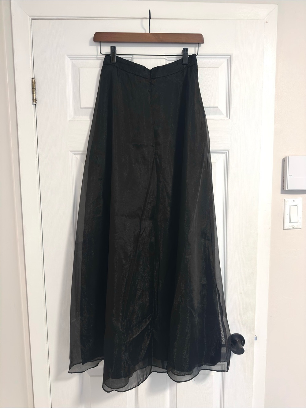 J.B.S. Sheer Black Maxi Skirt